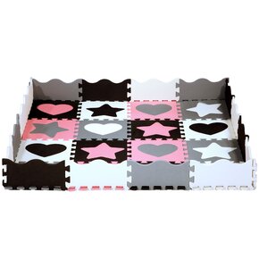 Mata piankowa NILS FUN MD03 30 x 30 cm (36 elementów) Różowy