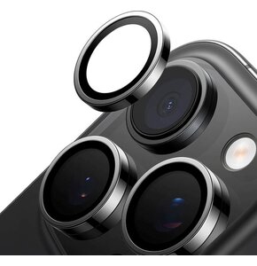 Szkło hartowane na obiektyw TORRAS LensGuard do Apple iPhone 16 Pro Czarny
