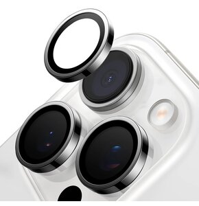 Szkło hartowane na obiektyw TORRAS Lensguard do Apple iPhone 16 Pro Max Czarny
