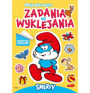 Książka z naklejkami Smerfy Moje pierwsze zadania do wyklejania (miękka okładka)