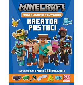 Książka z naklejkami Minecraft Naklejkowa przygoda Kreator postaci (miękka okładka)