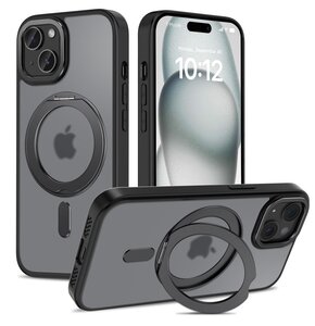 Etui TECH-PROTECT MagRing MagSafe do Apple iPhone 15 Czarny Matowy