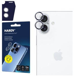 Szkło hartowane na obiektyw 3MK Hardy Lens Protection Pro do Apple iPhone 16/16 Plus Niebieski