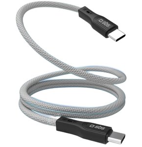 Kabel USB-C - USB-C SBS 60W 1 m Szary