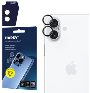 Szkło hartowane na obiektyw 3MK Hardy Lens Protection Pro do Apple iPhone 16/16 Plus Czarny