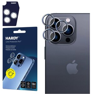 Szkło hartowane na obiektyw 3MK Hardy Lens Protection Pro do Apple iPhone 16 Pro/16 Pro Max Srebrny