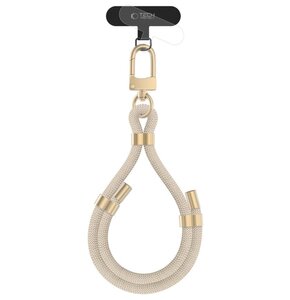 Smycz do telefonu TECH-PROTECT C4S Rope Wrist Strap Beżowo-złoty