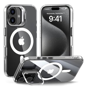 Etui TECH-PROTECT MagStand MagSafe do Apple iPhone 16 Transparentny