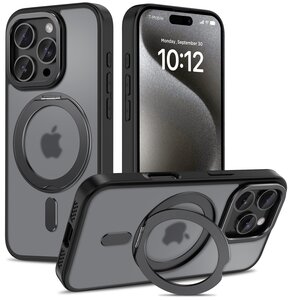 Etui TECH-PROTECT AirStand360 MagSafe do Apple iPhone 16 Pro Max Czarny mat