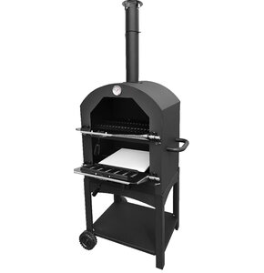 Grill węglowy BOTTARI Vesuvio z komorą do pieczenia pizzy 35.5 x 32.5 cm.