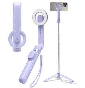 Uchwyt selfie SPIGEN S571W MagSafe Bluetooth Tripod Fioletowy
