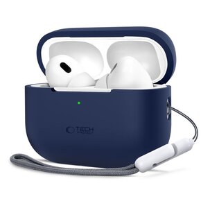 Etui na słuchawki TECH-PROTECT Silicone do Apple Airpods Pro 1/2 Granatowy