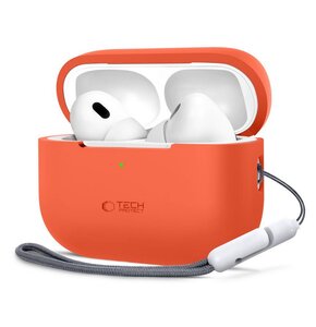 Etui na słuchawki TECH-PROTECT Silicone do Apple Airpods Pro 1/2 Pomarańczowy