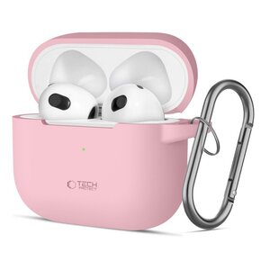 Etui na słuchawki TECH-PROTECT Silicone Hook do Apple Airpods 3 Różowy