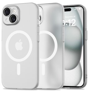 Etui TECH-PROTECT MagSlim Magsafe do Apple iPhone 15 Przezroczysto-matowy