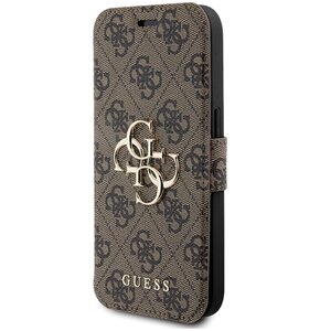 Etui GUESS 4G Metal Logo do Apple iPhone 15 Pro Max Brązowy