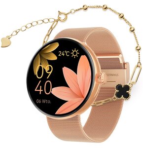 Smartwatch FOREVER Forevive 5 SB-365 Różowo-złoty + bransoletka Verona