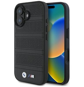 Etui BMW M Perforated And Stitched Line MagSafe do Apple iPhone 16 Czarny