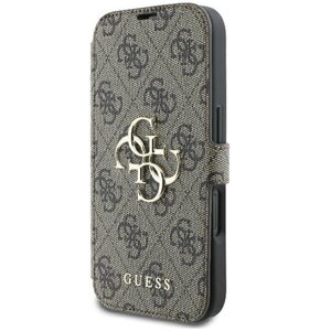 Etui GUESS 4G Metal Logo do Apple iPhone 16 Plus Brązowy