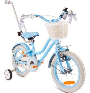 Rower dziecięcy SUN BABY Heart Bike 14 cali dla dziewczynki Błękitny