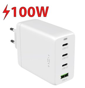 Ładowarka sieciowa FIXED GaN 100W Biały