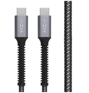 Kabel USB-C - USB-C FIXED Armor 240W 2 m Szary