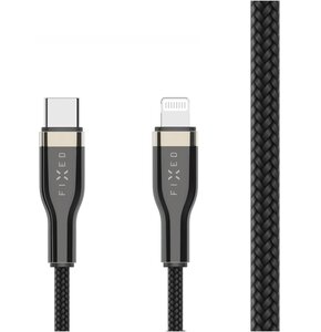 Kabel pleciony USB-C - Lightning FIXED 60W 0.5 m Czarny