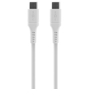 Kabel silikonowy USB-C - USB-C FIXED 60W 0.5 m Biały