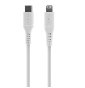 Kabel silikonowy USB-C - Lightning FIXED 60W 2 m Biały