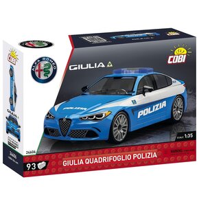 Klocki plastikowe COBI Cars Alfa Romeo Giulia Quadrifoglio Polizia COBI-24606