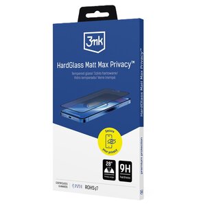 Szkło hartowane 3MK HardGlass Matt Max Privacy do Apple iPhone 15/16