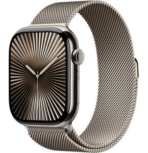 Apple Watch 10 GPS + Cellular 46mm koperta z tytanu (naturalny) + bransoleta mediolańska rozmiar S/M (naturalny)