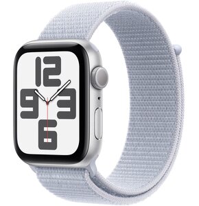 Apple Watch SE 2gen GPS 40mm koperta z aluminium (srebrny) + opaska sportowa (błękitny obłok) 2024
