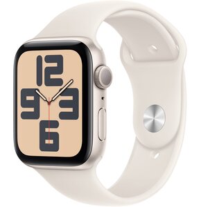 Apple Watch SE 2024 GPS 40mm koperta z aluminium (księżycowa poświata) + pasek sportowy rozmiar S/M (księżycowa poświat)