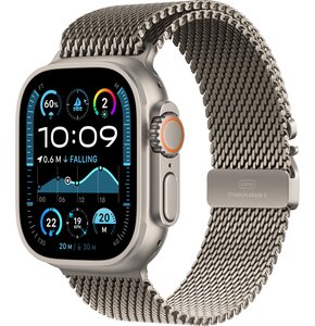 Apple Watch Ultra 2 GPS + Cellular 49mm koperta tytanowa (naturalny) + bransoleta mediolańska z tytanu rozmiar S (naturalny)