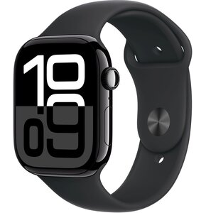 Apple Watch 10 GPS 46mm koperta z aluminium (onyks) + pasek sportowy rozmiar M/L (czarny)