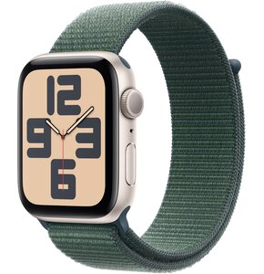 Apple Watch SE 2gen GPS + Cellular 40mm koperta z aluminium (księżycowa poświata) + opaska sportowa (górskie jezioro) 2024