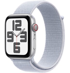 Apple Watch SE 2gen GPS + Cellular 44mm koperta z aluminium (srebrny) + opaska sportowa (błękitny obłok) 2024