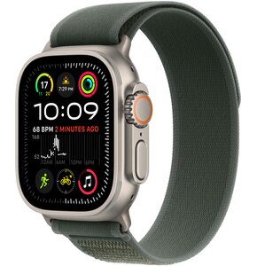 Pasek do Apple Watch (42/44/45/49mm) M/L Zielony (Tytan naturalny)