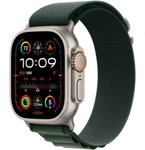 Pasek do Apple Watch (44/45/46/49mm) S Ciemnozielony (Tytan naturalny)