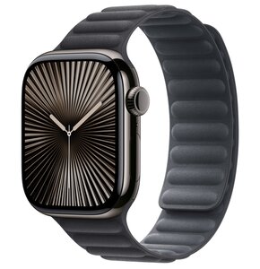 Pasek karbowany magnetyczny do Apple Watch (38/40/41/42mm) M/L Czarny