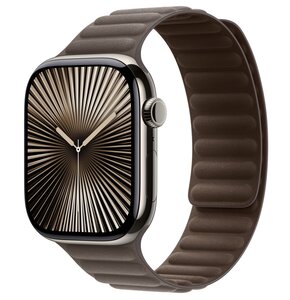 Pasek karbowany magnetyczny do Apple Watch (44/45/46/49mm) M/L Szaro-brązowy