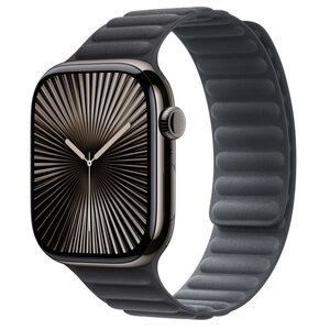 Pasek karbowany magnetyczny do Apple Watch (44/45/46/49mm) S/M Czarny