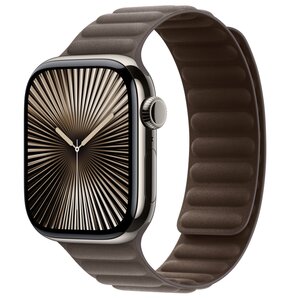 Pasek karbowany magnetyczny do Apple Watch (38/40/41/42mm) M/L Szaro-brązowy