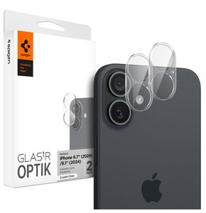 Nakładka na obiektyw SPIGEN Optik Glas.Tr do Apple iPhone 16/16 Plus Przezroczysty 2szt.