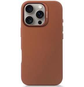 Etui DECODED Leather MagSafe do Apple iPhone 16 Pro Brązowy