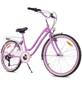 Rower młodzieżowy SUN BABY Heart Bike 24 cale dla dziewczynki Fioletowy