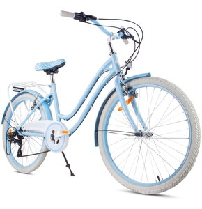 Rower młodzieżowy SUN BABY Heart Bike 24 cale dla dziewczynki Błękitny