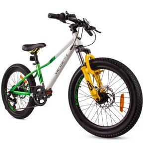 Rower dziecięcy SUN BABY Verdant Calix 20 dla chłopca Biało-zielono-żółty