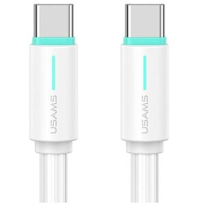 Kabel USB-C - USB-C USAMS SJ734USB02 60W 1 m Biały